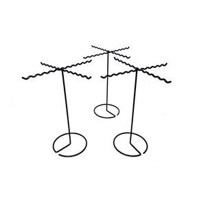 Set of 3 Display Stands Jewelry Black Metal Keychain Earrings Lanyards Boutique